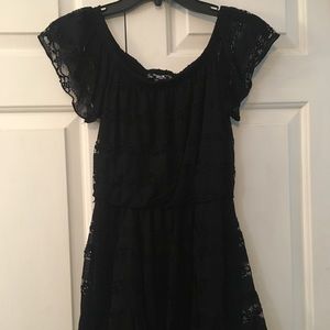 Women’s black lace mini dress